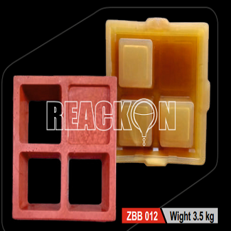 Yellow PVC Breeze Block Moulds, Square