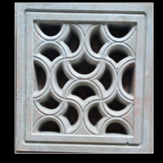 Rectangular White Rcc Cement Jali RCC Cement Jali Antique Balcony Grill RCC Jali, For Home Precast Concrete Jali